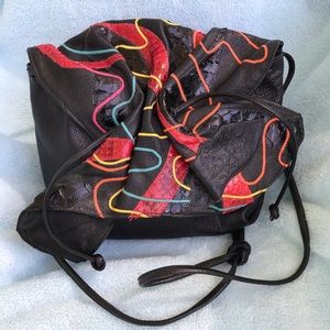 Carlos Falchi Black/colors Butterfly shoulder bag